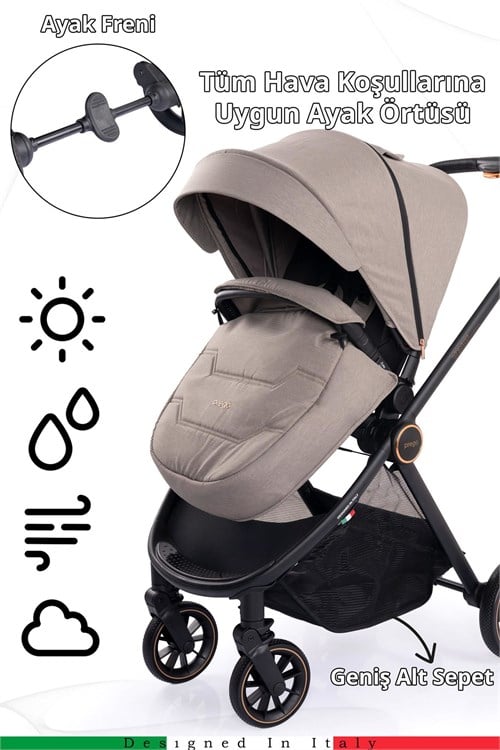 Prego Venüs Premium Travel Sistem Bebek Arabası Bej 2029