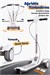 Prego Veyron Bluetoothlu Müzikli Işıklı Çocuk Scooter Bej K-660