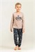 RolyPoly Erkek Çocuk Baskılı Pijama Takımı Bej RP3870-3