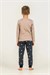 RolyPoly Erkek Çocuk Baskılı Pijama Takımı Bej RP3870-3