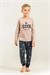 RolyPoly Erkek Çocuk Baskılı Pijama Takımı Bej RP3870-3