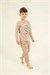 RolyPoly Erkek Çocuk Baskılı Pijama Takımı Bej RP3874-3