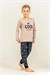 RolyPoly Erkek Çocuk Baskılı Pijama Takımı Bej RP3870-3
