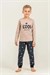 RolyPoly Erkek Çocuk Baskılı Pijama Takımı Bej RP3870-3