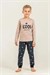 RolyPoly Erkek Çocuk Baskılı Pijama Takımı Bej RP3870-3