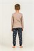 RolyPoly Erkek Çocuk Baskılı Pijama Takımı Bej RP3870-3