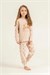 RolyPoly Kız Çocuk Baskılı Pijama Takımı Bej RP3915-3