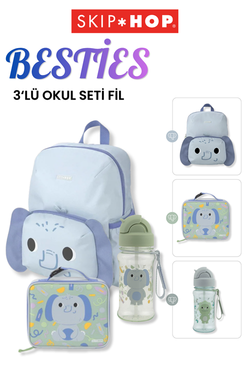 Skip Hop Besties 3lü Okul Seti Fil