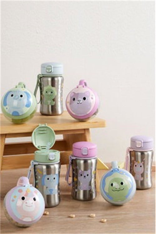 Skip Hop Besties Squad Pipetli Paslanmaz Çelik Suluk Kedi 9U613310