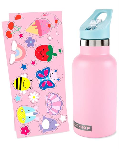Skip Hop Spark Style Paslanmaz Çelik Stickerlı Suluk Pembe 9Q361110