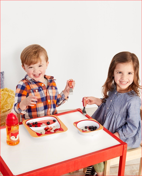 Skip Hop Zoo Çerez Kabı - Çatal Kaşık Tilki Set