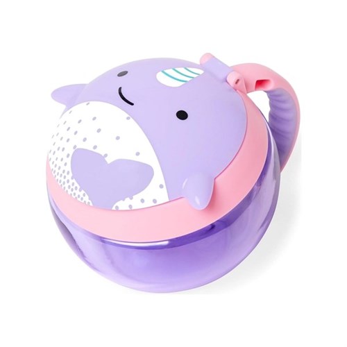 Skip Hop Zoo Paslanmaz Çelik Suluk - Çerez Kabı Narwhal Seti