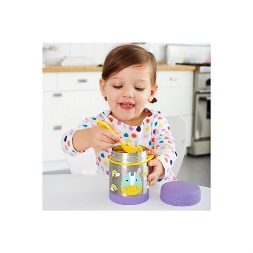 Skip Hop Zoo Paslanmaz Çelik Termos - Çerez Kabı Unicorn Set