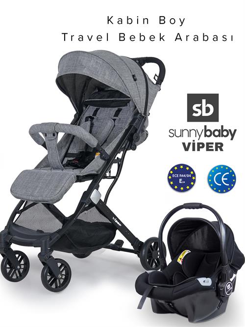 Sunny Baby Viper Kabin Boy Travel Sistem Bebek Arabası Gri 9004