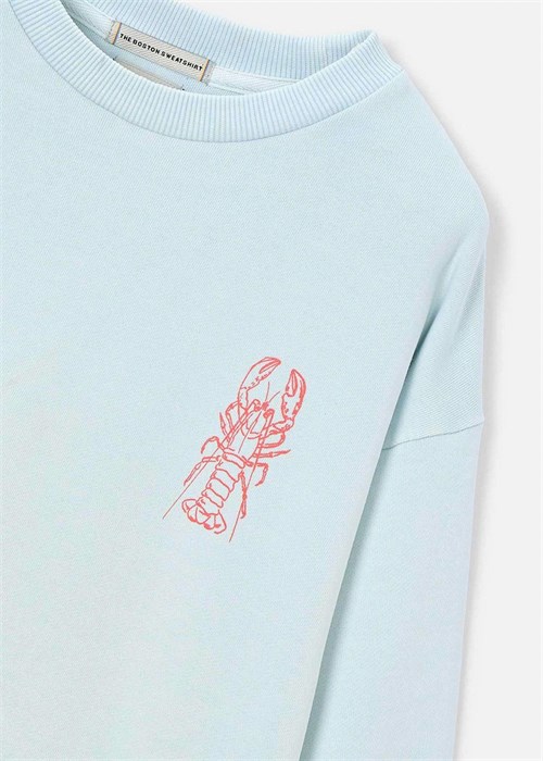 The Boston Kids Erkek Çocuk Baskılı Sweatshirt Mavi 6420