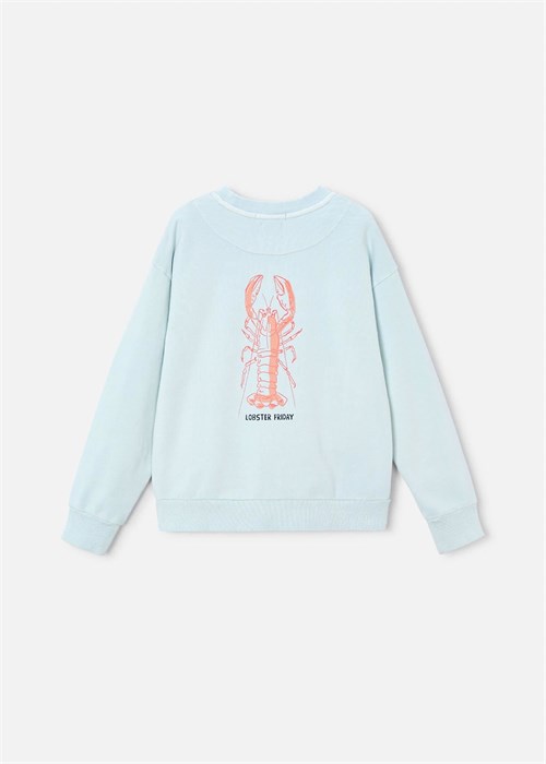 The Boston Kids Erkek Çocuk Baskılı Sweatshirt Mavi 6420