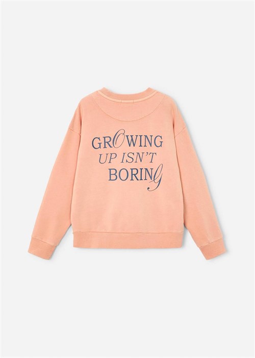 The Boston Kids Erkek Çocuk Baskılı Sweatshirt Somon 6421