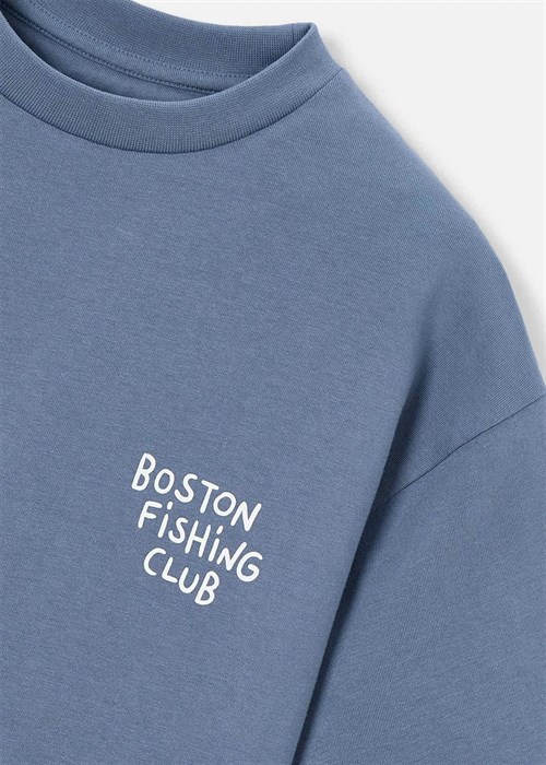 The Boston Kids Erkek Çocuk Baskılı Tişört Mavi 6042