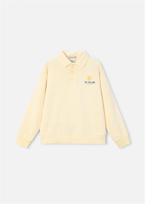 The Boston Kids  Erkek Çocuk Polo Yaka Sweatshirt Sarı 6422