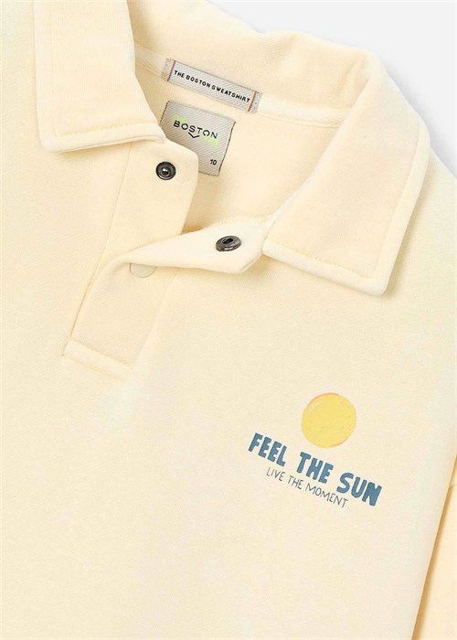The Boston Kids  Erkek Çocuk Polo Yaka Sweatshirt Sarı 6422