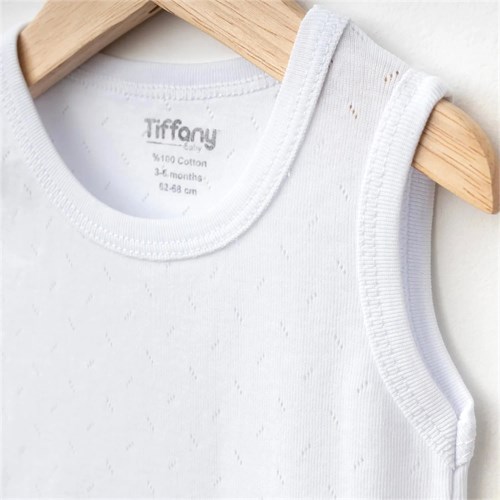 Tiffany Baby Bebek Basic Theme Jakarlı Atlet Badi Beyaz 36028