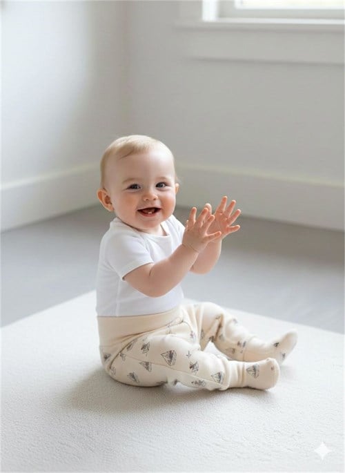 Tiffany Baby Bebek Krooboy Organik Theme Patikli Alt Krem 14007