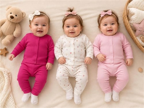Tiffany Baby Kız Bebek Butterfly Theme 3lü Hırka Set Pembe 48027