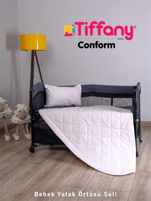 Tiffany Conform Kapitoneli Bebek Yatak Örtüsü Pudra 971061