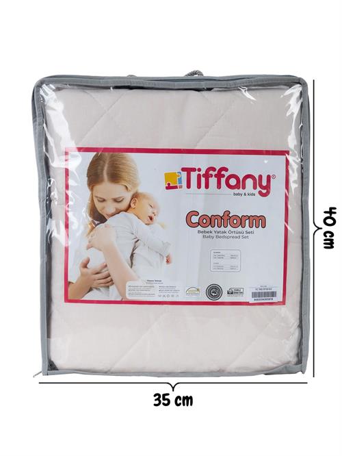 Tiffany Conform Kapitoneli Bebek Yatak Örtüsü Pudra 971061