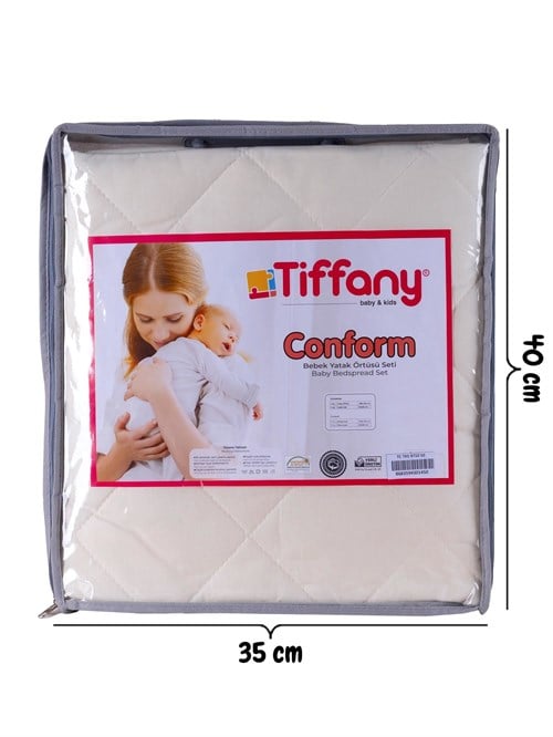 Tiffany Conform Kapitoneli Bebek Yatak Örtüsü Krem 971050