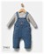 Tongs Baby Erkek Bebek Education Salopet Bluz Takım Mavi 5961