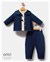 Tongs Baby Kız Bebek Jean Love 3lü Ceket Pantolon Takım Lacivert 6010