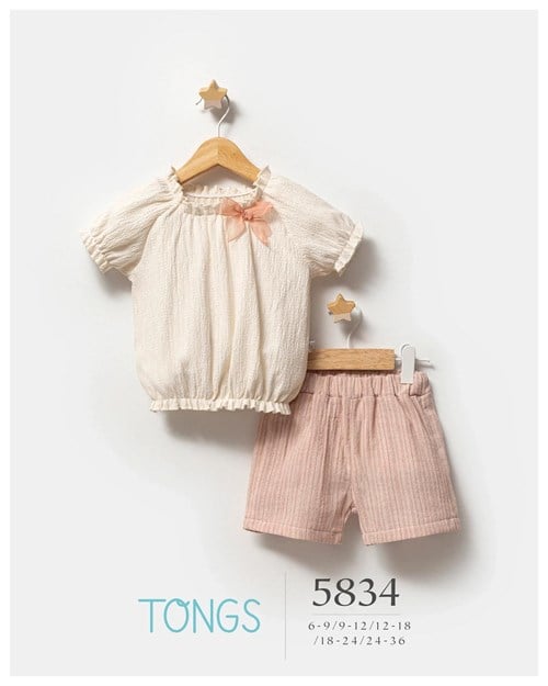Tongs Baby Kız Bebek Penolope 2li Takım Pembe 5834