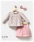Tongs Baby Kız Çocuk Little Flowers Bandanalı 3lü Yelek Etek Takım Pembe 8298