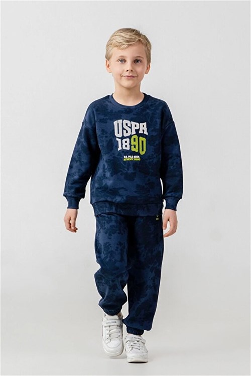 U.S Polo Assn Erkek Çocuk Baskılı Eşofman Takımı Lacivert US2623-4