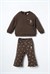 U.S Polo Assn Kız Bebek Sweatshirt Tayt Takım Kahverengi USB3251