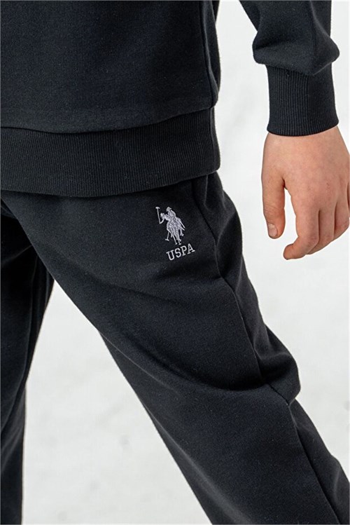 U.S Polo Assn Erkek Çocuk Nakışlı Eşofman Takımı Siyah US2631-G