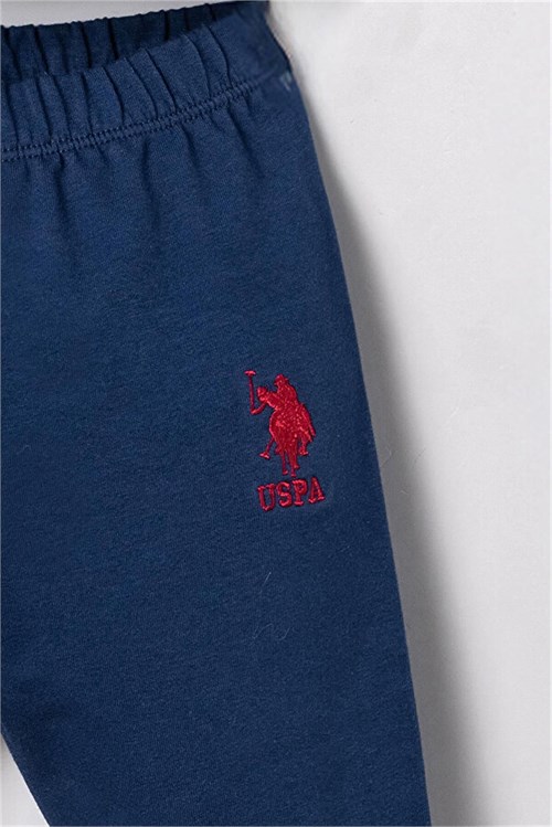 U.S Polo Assn Erkek Bebek 3lü Kapüşonlu Ceket Takım Lacivert USB3171