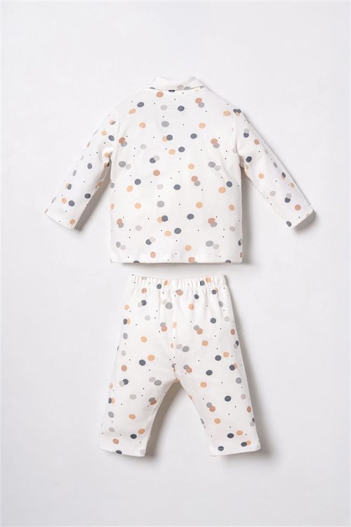 U.S Polo Assn Erkek Bebek Gömlek Pijama Takımı Beyaz USB3107