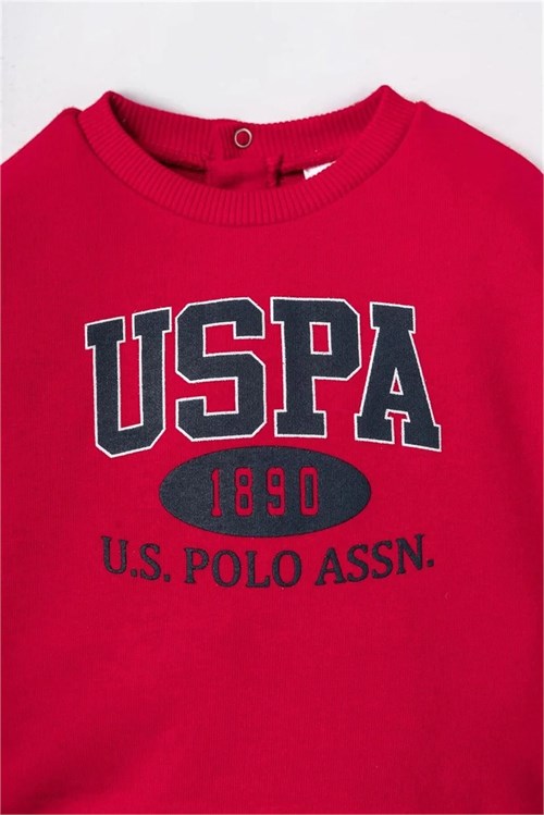 U.S Polo Assn Erkek Çocuk 2li Alt Üst Takım Kırmızı USB3190