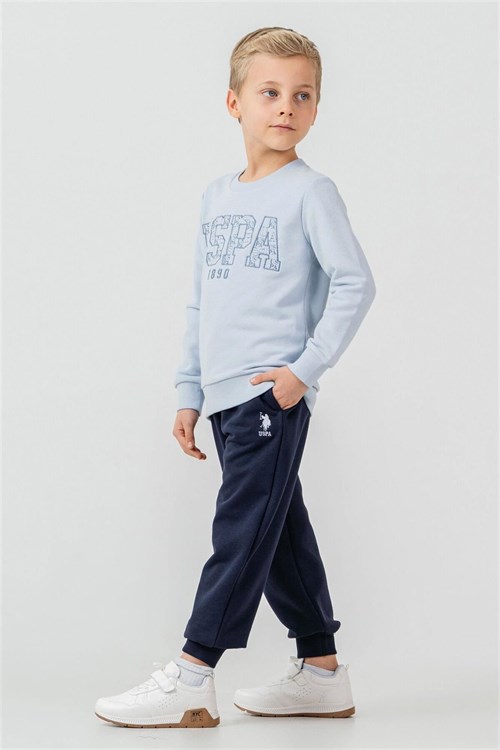 U.S Polo Assn Erkek Çocuk Nakışlı Eşofman Takımı Mavi US2610-G