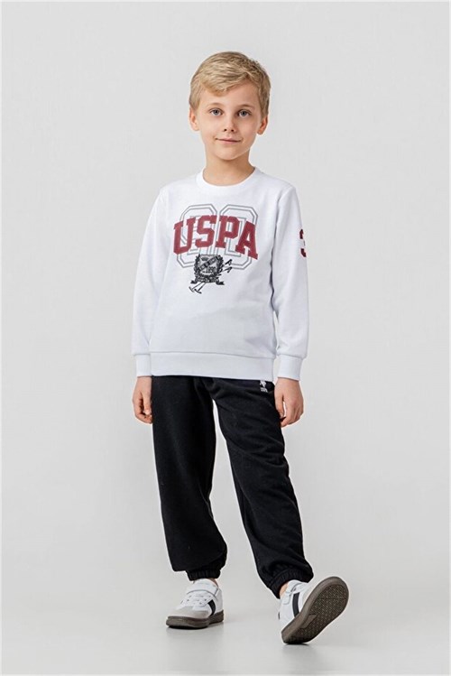 U.S Polo Assn Erkek Çocuk Eşofman Takımı Beyaz US2646-G