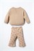 U.S Polo Assn Kız Bebek Sweatshirt Tayt Takım Bej USB3251
