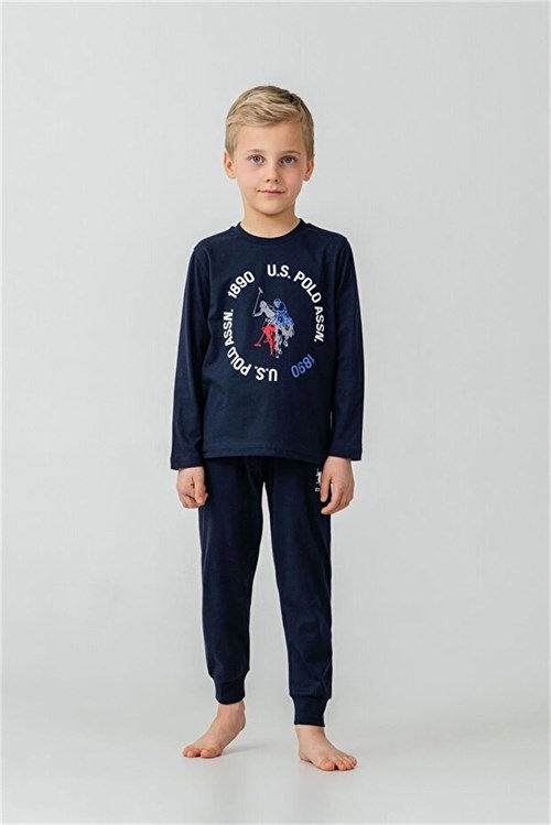 U.S Polo Assn Erkek Çocuk Baskılı Pijama Takımı Lacivert US2638-4