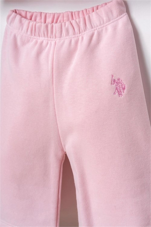 U.S Polo Assn Kız Bebek 2li Ceket Alt Takım Pembe USB3246