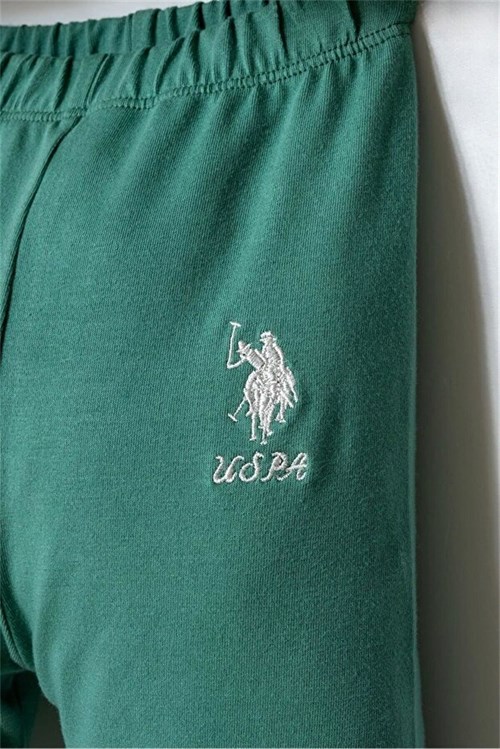 U.S Polo Assn. Kız Bebek 3lü Alt Üst Takım Yeşil USB2981