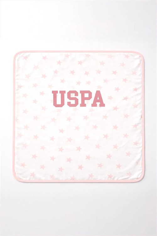 U.S Polo Assn. Kız Bebek Yıldızlı Battaniye Pembe USB2654