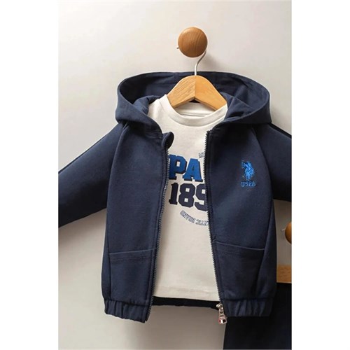 U.S. Polo Assn. Erkek Bebek 3lü Takım Lacivert USB2584