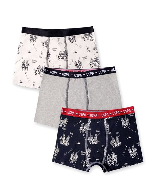 U.S. Polo Assn. Erkek Çocuk 3lü Boxer Set Lacivert US2250