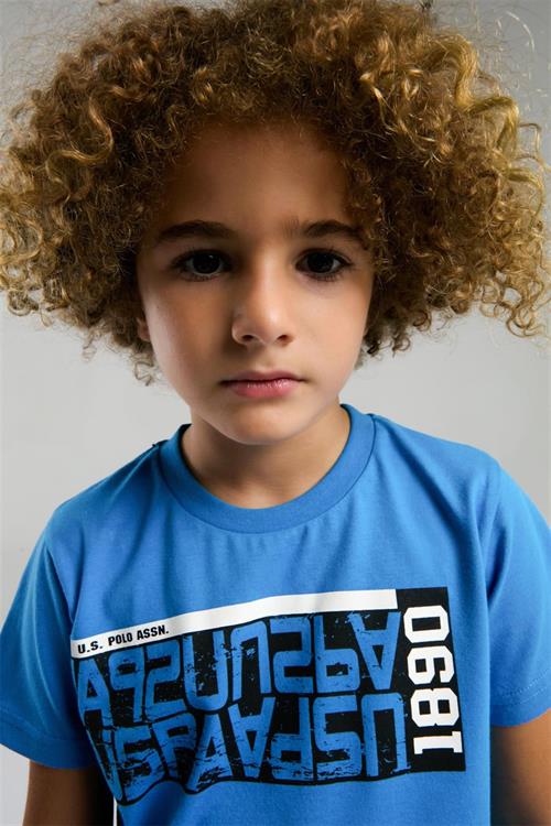 U.S. Polo Assn. Erkek Çocuk Bermuda Tişört Şort Takım Cobalt US2051-4